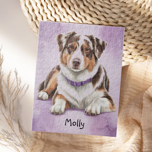 Söt Personlig Australian Shepherd Pussel (Skapare uppladdad)
