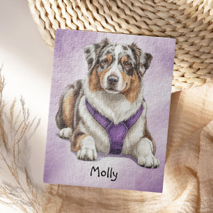 Söt Personlig Australisk Herdehund Pussel
