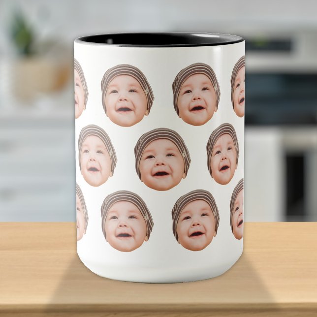 Söt personlig babyansikte foto mugg (Skapare uppladdad)