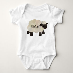 Söt Personlig Babyfår Spädbarn Småbarn T Shirt