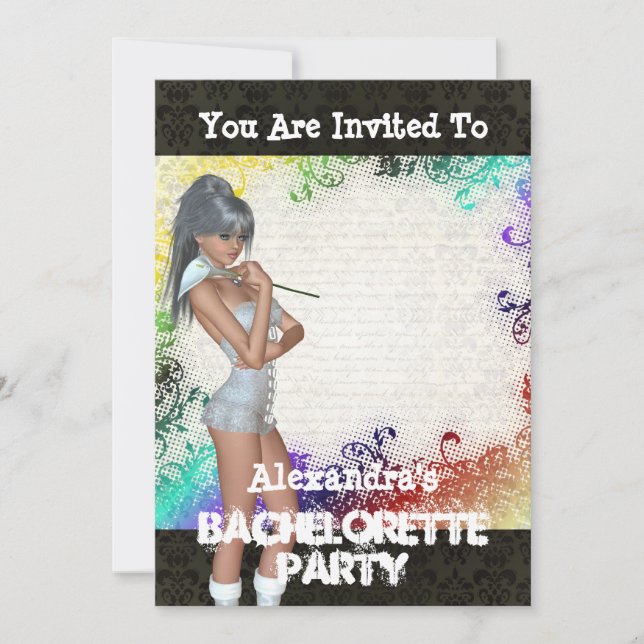 Söt personlig bachelorette Party Inbjudningar (Framsida)