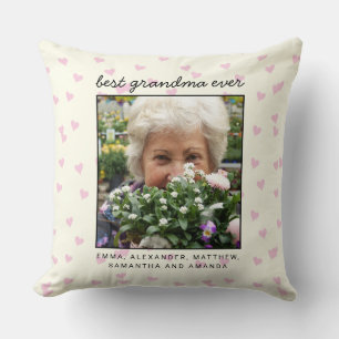 Söt Personlig Bästa Mormor Någonsin Foto Kudde