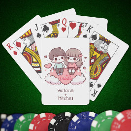 Söt Personlig Chibi-Stil, vara minpar Casinokort