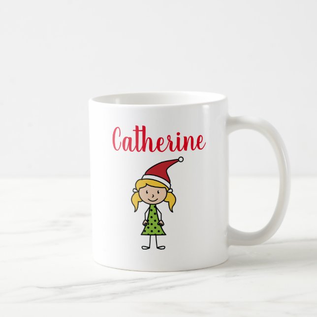 Söt personlig christmas-helgdagar anpassningsbar f kaffemugg (Höger)
