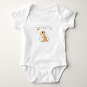 Söt Personlig Dinosaure Baby Pojke T Shirt