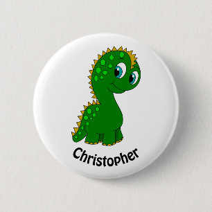 Söt personlig dinosaurie knapp
