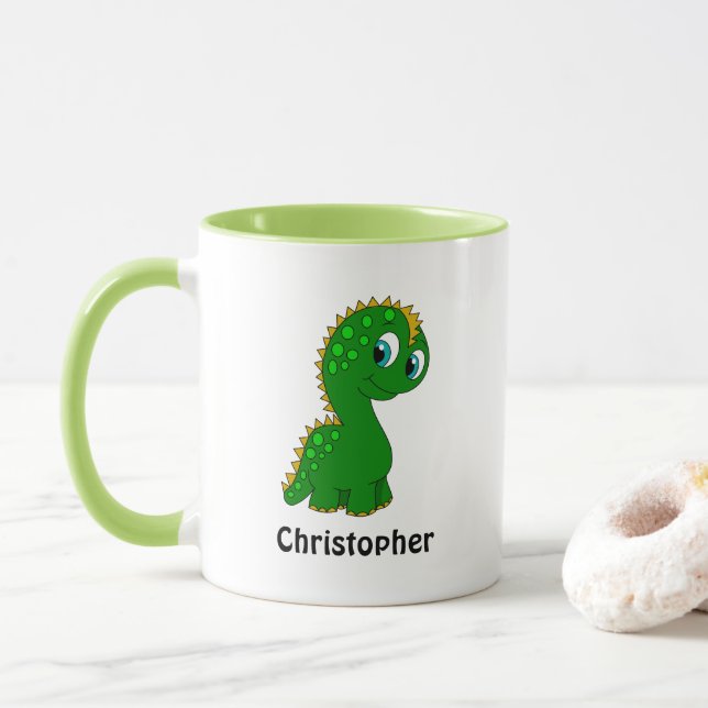 Söt personlig dinosaurie mugg (Med munk)