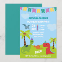 Söt personlig dinosaurie-tema-fest