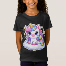 Söt Personlig Enhörning Barn T-Shirt