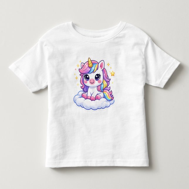 Söt personlig enhörning barn t-shirt (Framsida)