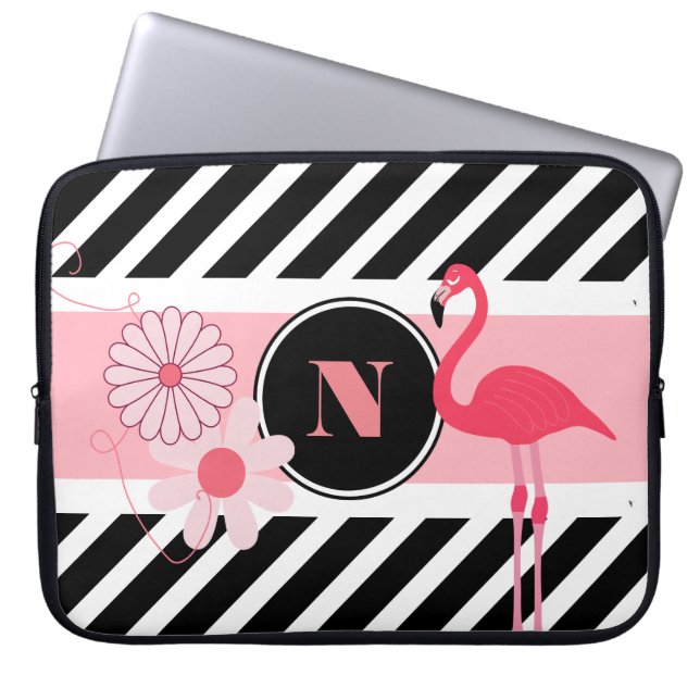 Söt Personlig Flamingo Laptop Sleeve (Framsidan)
