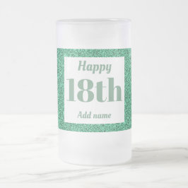Söt personlig födelsedag av glas mugg, 18:e gåva frostat ölglas