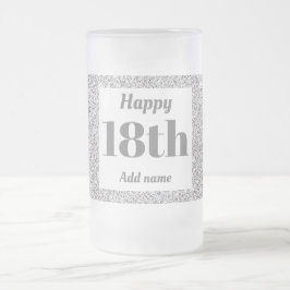 Söt personlig födelsedag av glas mugg, 18:e gåva frostat ölglas