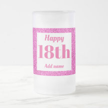 Söt personlig födelsedag av glas mugg, 18:e gåva