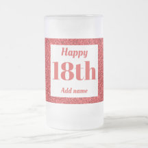 Söt personlig födelsedag av glas mugg, 18:e gåva