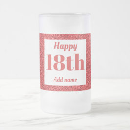 Söt personlig födelsedag av glas mugg, 18:e gåva frostat ölglas
