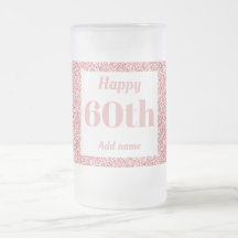 Söt personlig födelsedag av glas mugg, 60:e årspre