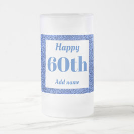 Söt personlig födelsedag av glas mugg, 60:e årspre frostat ölglas