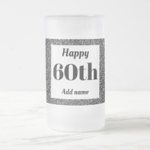 Söt personlig födelsedag av glas mugg, 60:e årspre