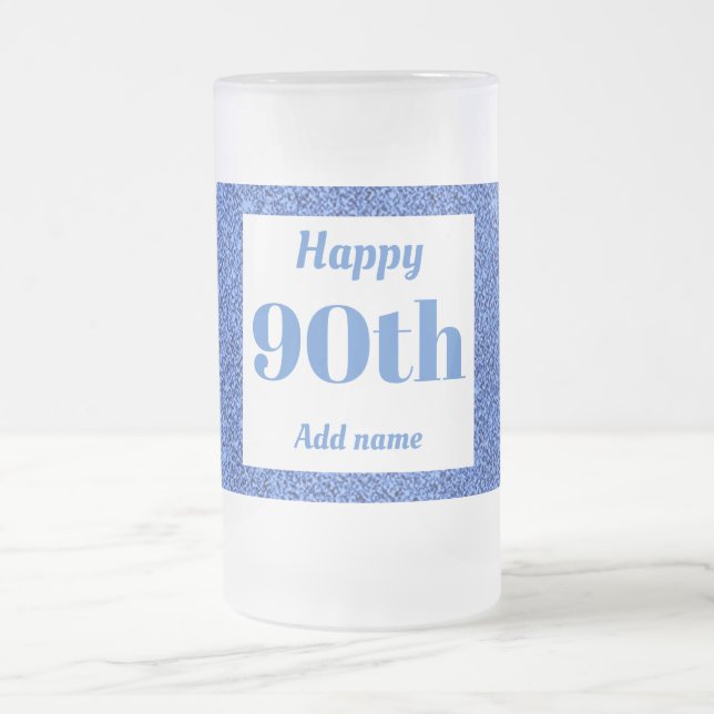 Söt personlig födelsedag av glas mugg 90:e gåva (Center)