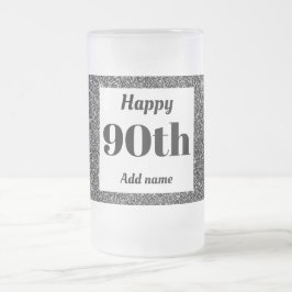 Söt personlig födelsedag av glas mugg 90:e gåva
