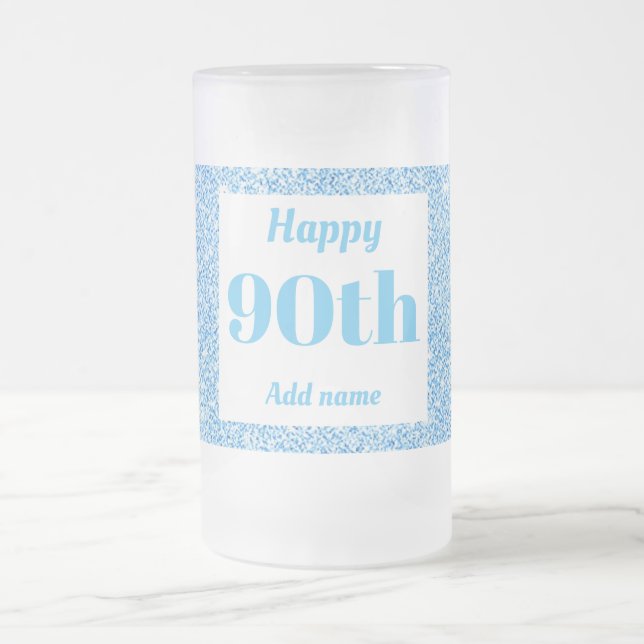 Söt personlig födelsedag av glas mugg 90:e gåva (Center)