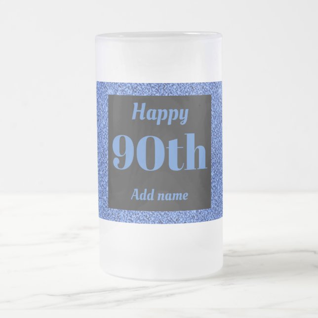 Söt personlig födelsedag av glas mugg 90:e gåva (Center)