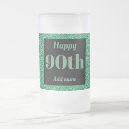 Söt personlig födelsedag av glas mugg 90:e gåva