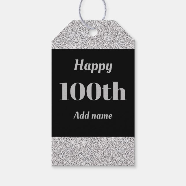 söt personlig födelsedagspresent märkre 100:e  presentetikett (Framsidan)
