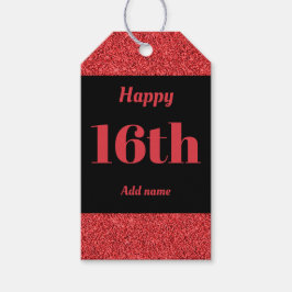 söt personlig födelsedagspresent, märkre 16:e  presentetikett