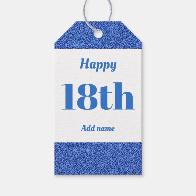 söt personlig födelsedagspresent, märkre 18:e presentetikett (Framsidan)