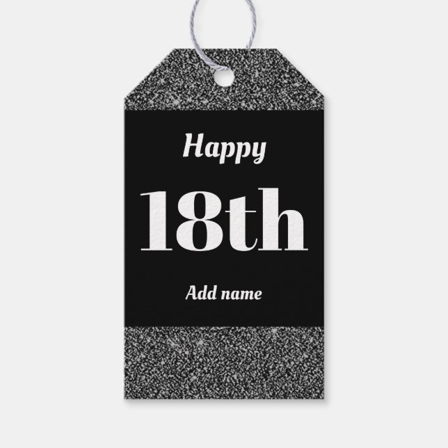 söt personlig födelsedagspresent, märkre 18:e presentetikett (Framsidan)