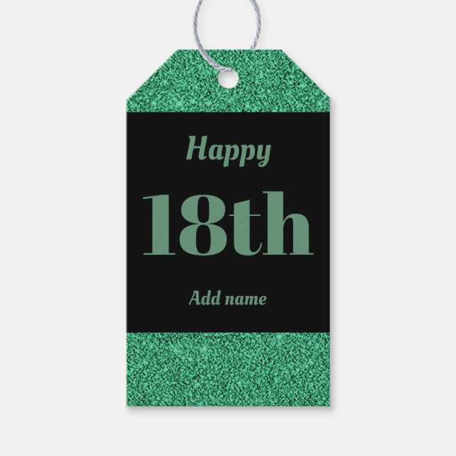 söt personlig födelsedagspresent, märkre 18:e presentetikett (Framsidan)
