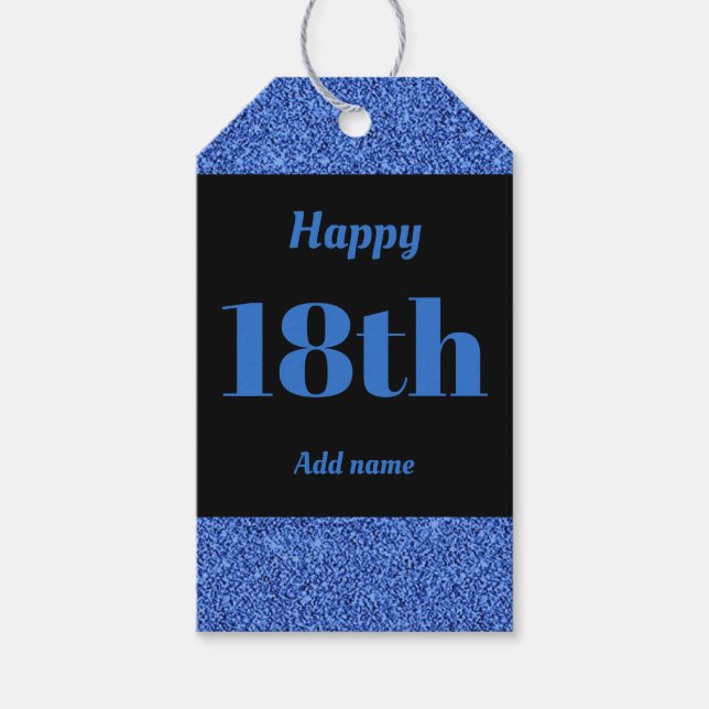söt personlig födelsedagspresent, märkre 18:e presentetikett (Framsidan)
