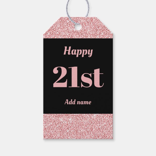 söt personlig födelsedagspresent, märkre 21:a  presentetikett (Framsidan)