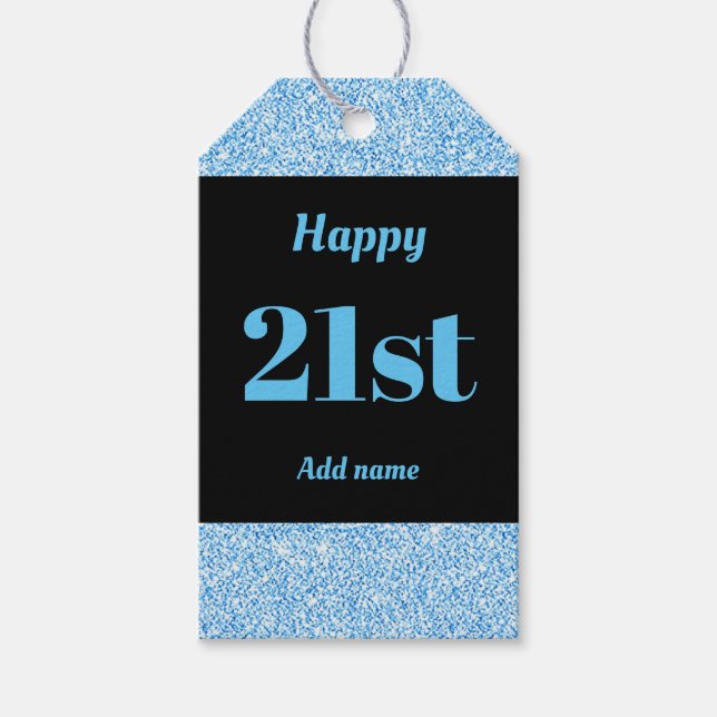 söt personlig födelsedagspresent, märkre 21:a  presentetikett (Framsidan)