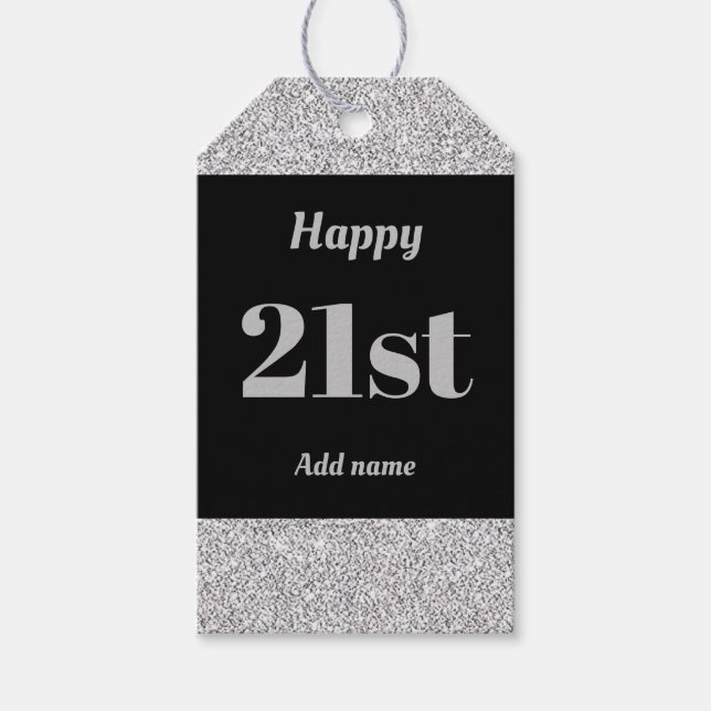 söt personlig födelsedagspresent, märkre 21:a  presentetikett (Framsidan)