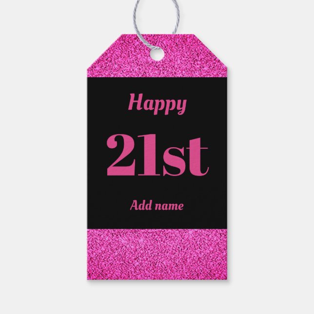 söt personlig födelsedagspresent, märkre 21:a  presentetikett (Framsidan)