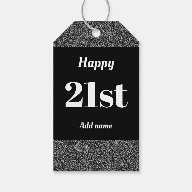 söt personlig födelsedagspresent, märkre 21:a  presentetikett (Framsidan)