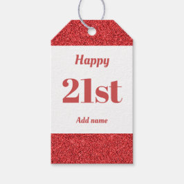 söt personlig födelsedagspresent, märkre 21:a  presentetikett