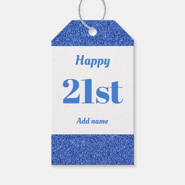 söt personlig födelsedagspresent, märkre 21:a  presentetikett (Framsidan)