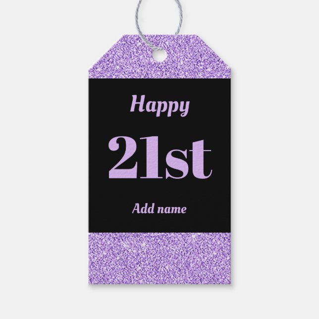 söt personlig födelsedagspresent, märkre 21:a  presentetikett (Framsidan)