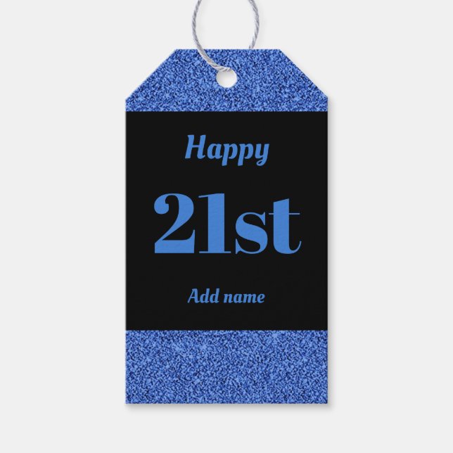 söt personlig födelsedagspresent, märkre 21:a  presentetikett (Framsidan)