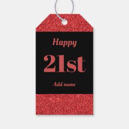 söt personlig födelsedagspresent, märkre 21:a  presentetikett