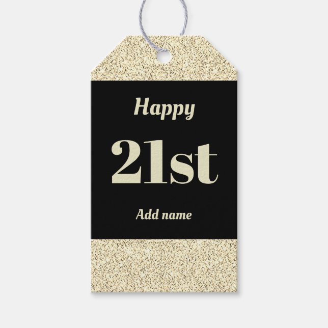 söt personlig födelsedagspresent, märkre 21:a  presentetikett (Framsidan)
