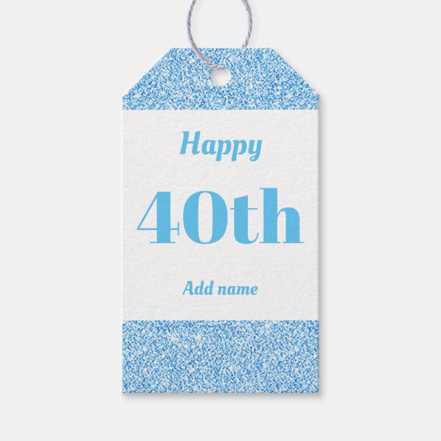 söt personlig födelsedagspresent, märkre 40:e  presentetikett (Framsidan)