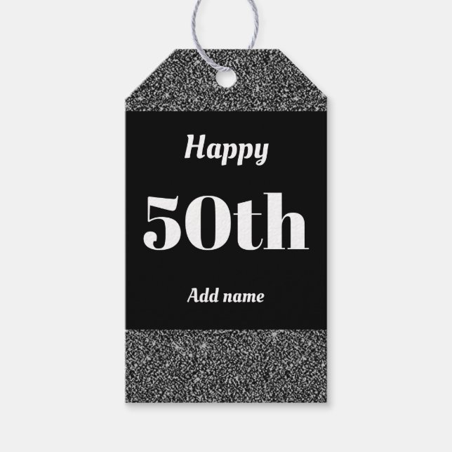 söt personlig födelsedagspresent märkre 50:e  presentetikett (Framsidan)