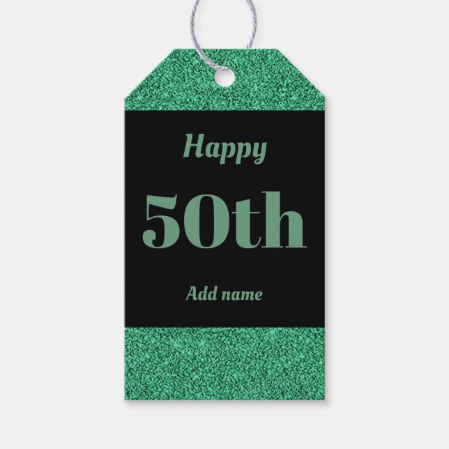 söt personlig födelsedagspresent märkre 50:e  presentetikett (Framsidan)