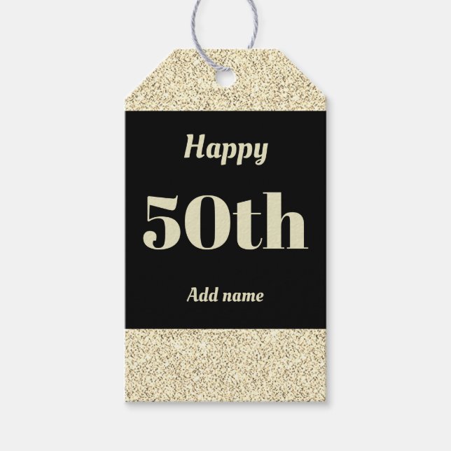 söt personlig födelsedagspresent märkre 50:e  presentetikett (Framsidan)