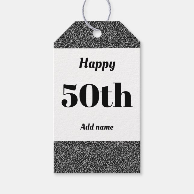 söt personlig födelsedagspresent märkre 50:e  presentetikett (Framsidan)